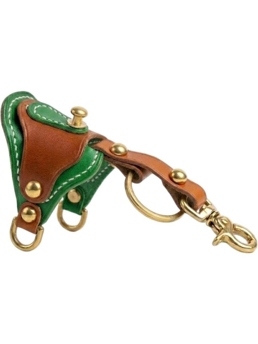 Handcrafted Leather Saddle Keychain Charm | Unique Bag Accessory & Gift Idea